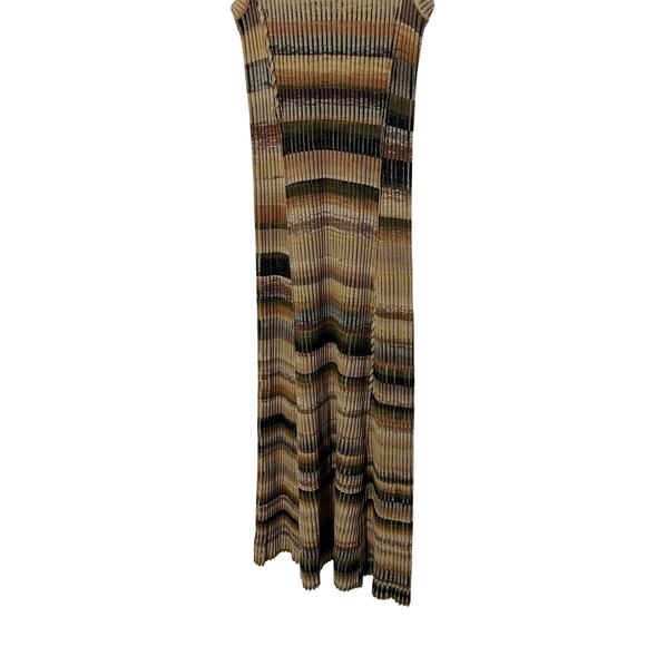 JONATHAN SIMKHAI WOMENS LARGE KNIT STRETCH FAIRFAX MIDI DRESS GREEN MULTI NEW - Picture 7 of 12